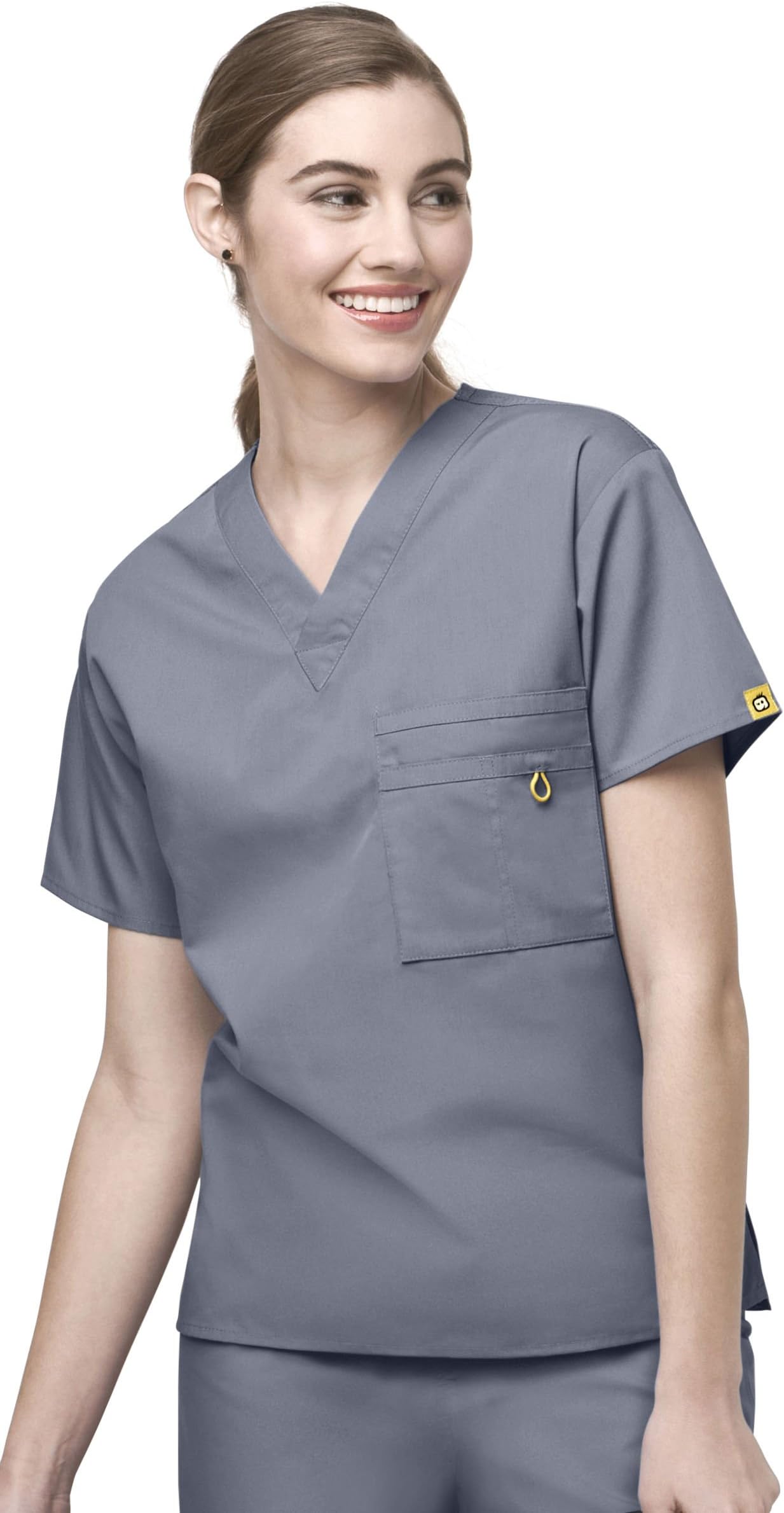 Mens Long Sleeve Medical-scrubs-shirts The Alpha Unisex V-neck Scrub Top