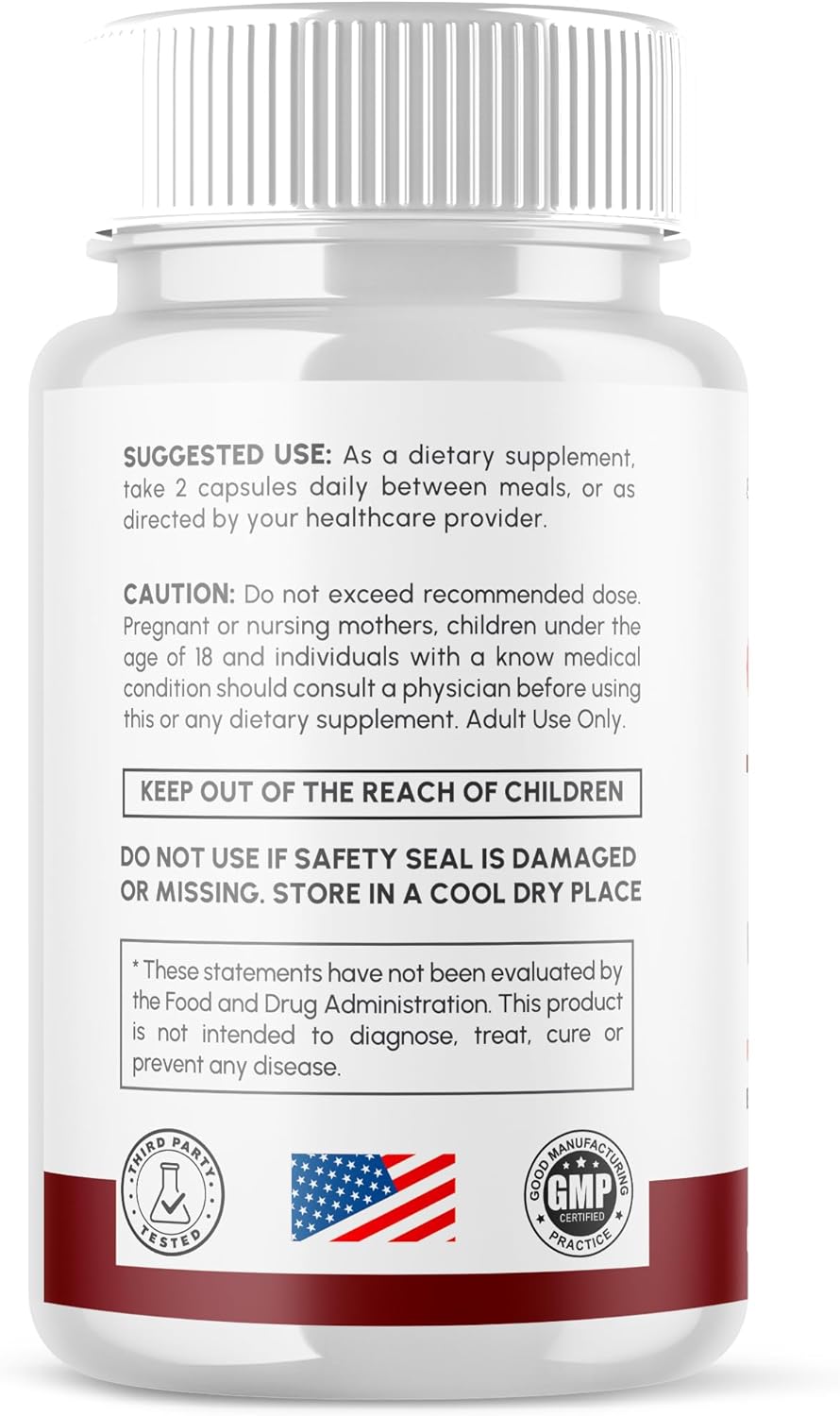Glyco Thrive Capsules, Official GlycoThrive Glycogen Support Pills with All Natural Ingredients, Advanced Formula Health Supplement with Max Strength Premium Vitamins for Women & Men (60 Capsules) - Image 7