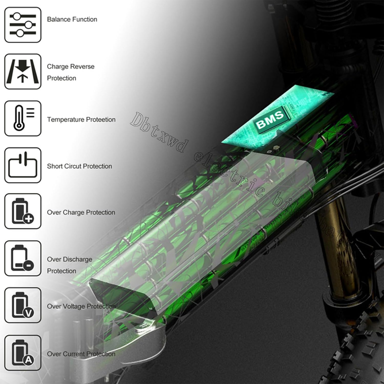 電動自転車用 48 ボルト リチウム イオン バッテリー 10Ah 12.8Ah 14Ah 折りたたみ電動自転車 250W-750W