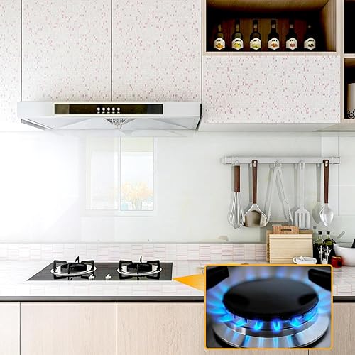 Miniatura 7 de Juego de 4 tapas universales para quemadores de gas, tapas de estufa de alto rendimiento de cocción para quemadores de gas, tapa de repuesto para la