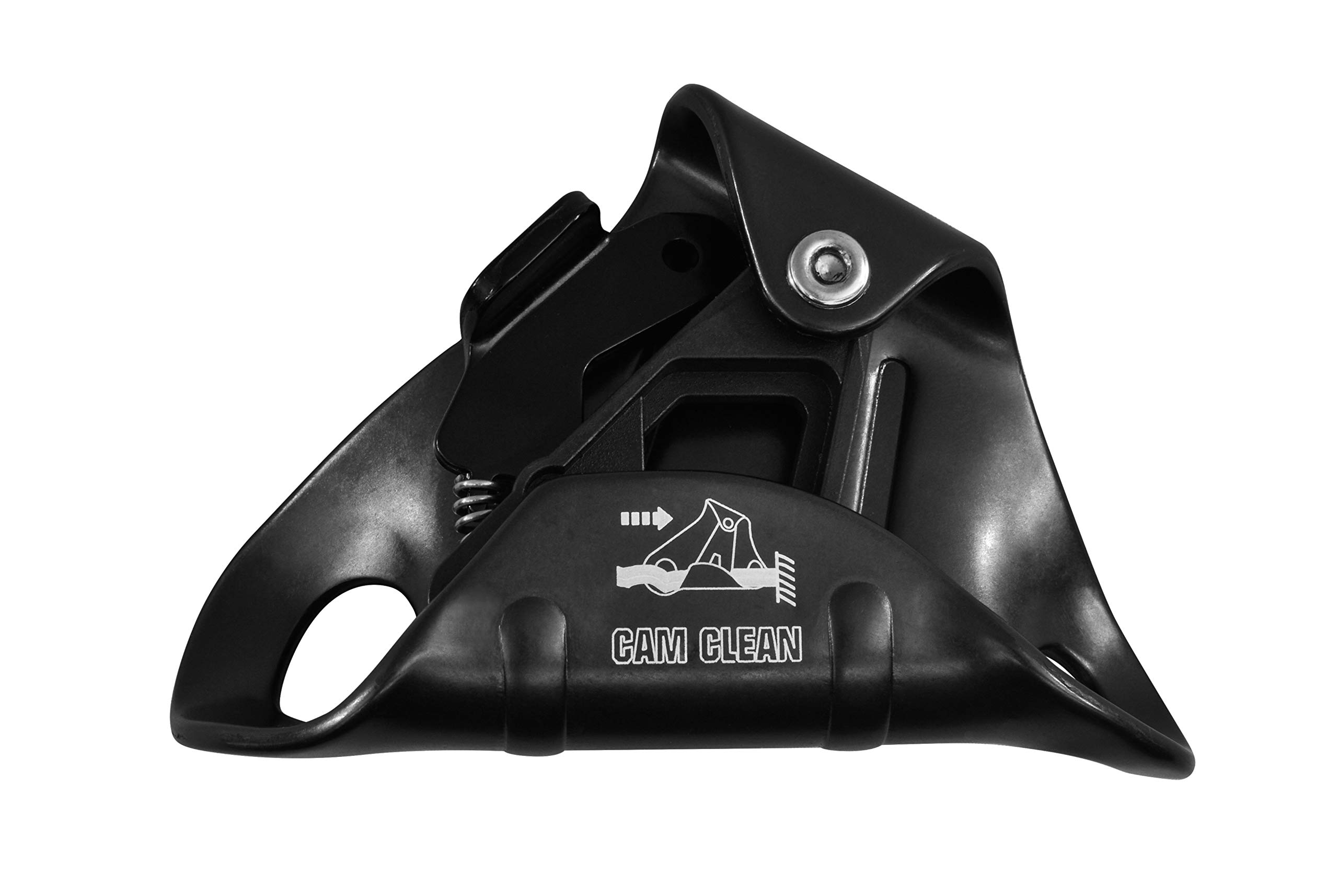 KONG. CAM Clean. Bloqueador ventral Compacto. Eficaz sobre Cuerdas enloquecidas o heladas. Ligero. Cuerdas de 8 – 13 mm. Sistema antirretorcimiento de la Leva. Certificado CE. Fabricado en Italia
