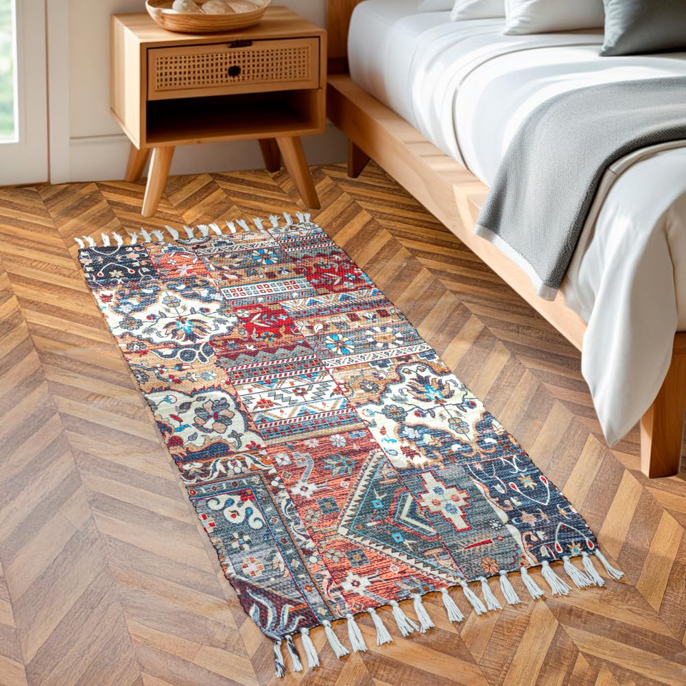 Handmade Printed Rug - Washable & Sustainable -11 Handmade Printed Rug - Washable & Sustainable -11