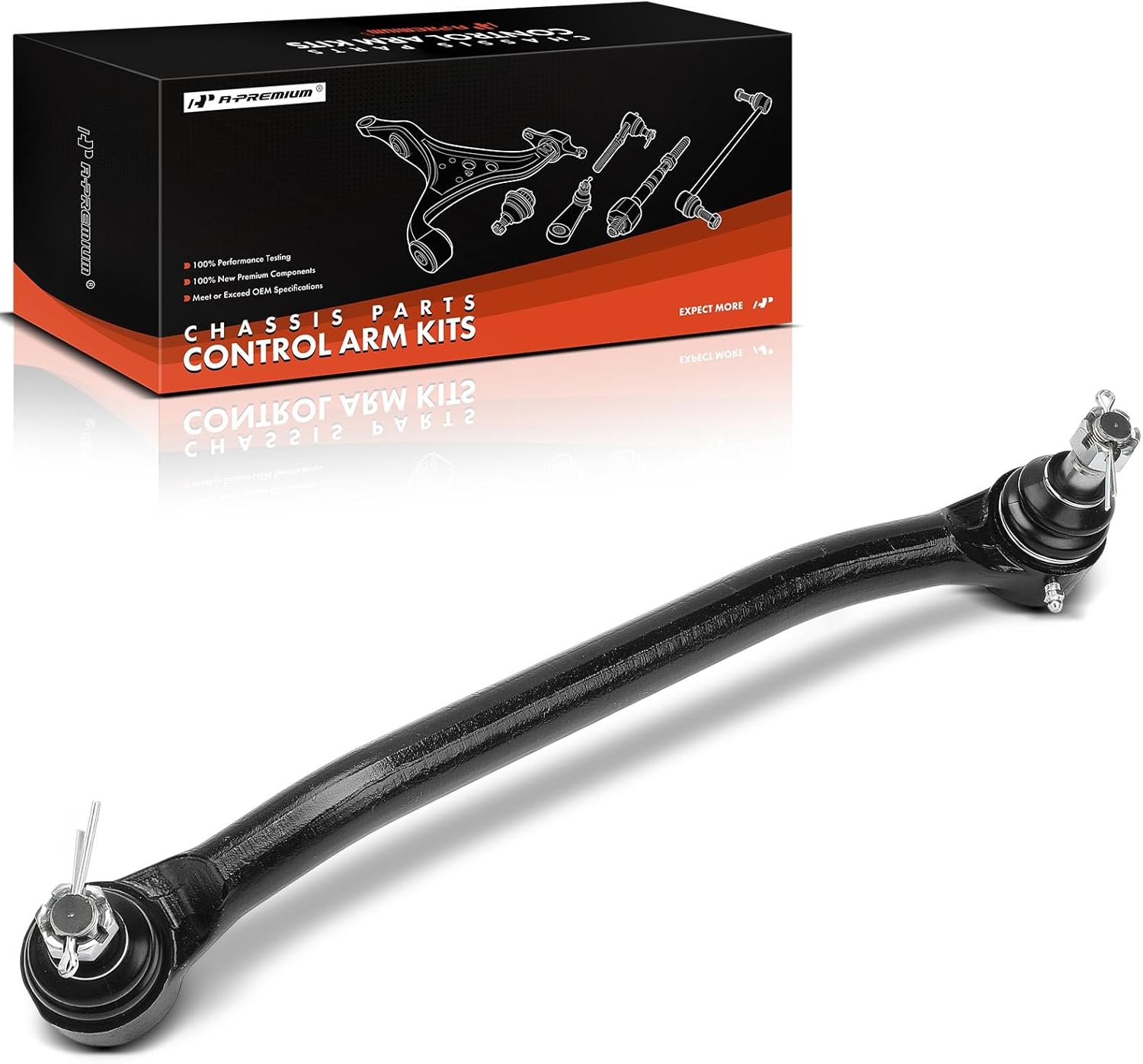 A-Premium Front Steering Drag Link, Compatible with Dodge Ramcharger W150 1978-1993, RD200 W200 W300 1978-1980, W100 1984-1989, W250 W350 1981-1993 & Plymouth Trailduster 1978-1981