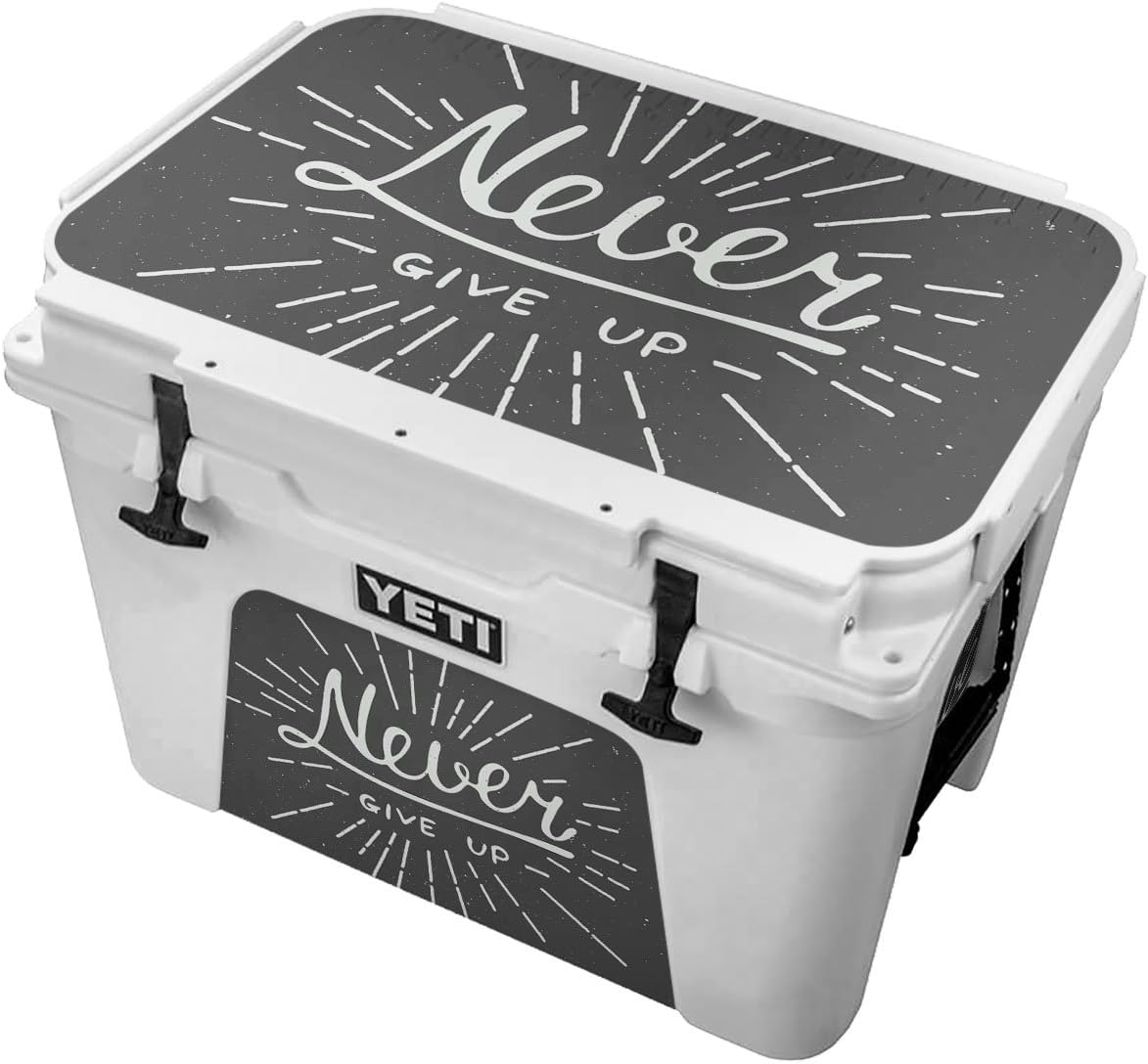 Never Give Up Skin for the Yeti Tundra 35 Cooler (YETI