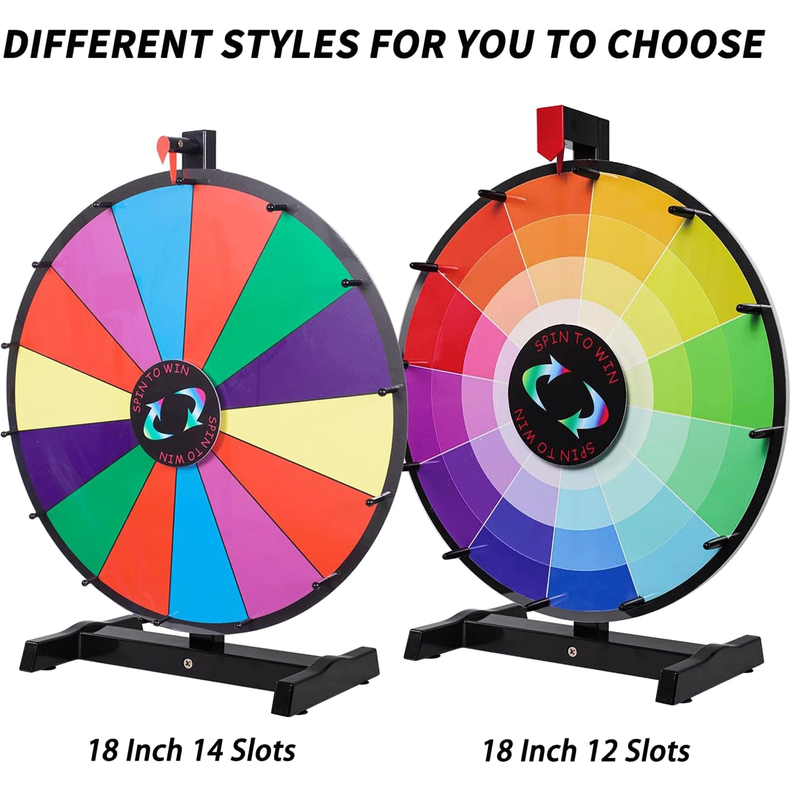 MObyat Preisrad 12 Slots Tabletop Spinning Prize Wheel Casino Prize Wheels to Dry Eraselottery Turntable for Pub Trade Show Carnival Party Schicksalsrad