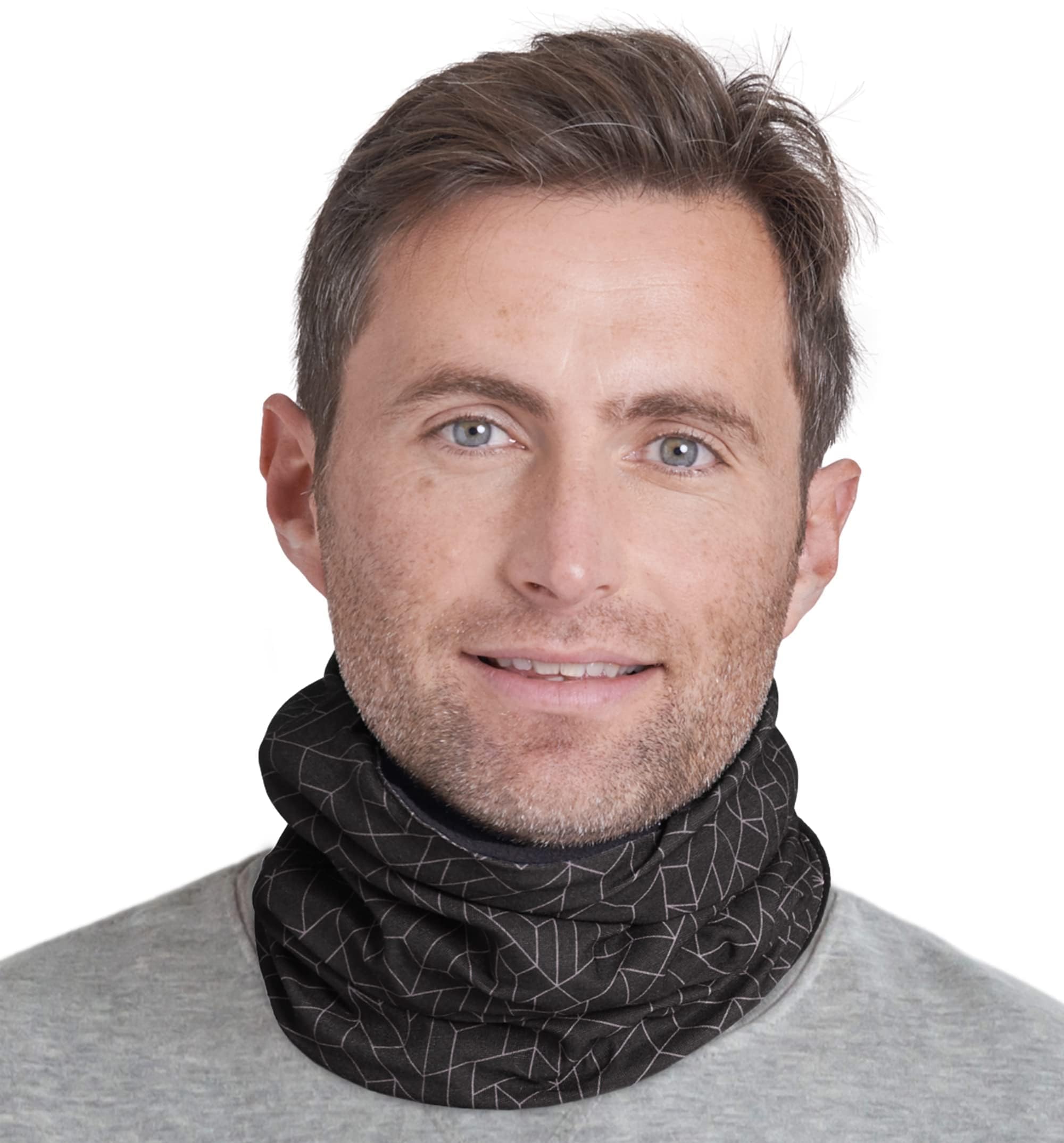 Neck Warmer - Winter Fleece Neck Gaiter & Fleece Neck Warmer - Ski Gaiter for Men - Reversible Neck Gaiter-image-48
