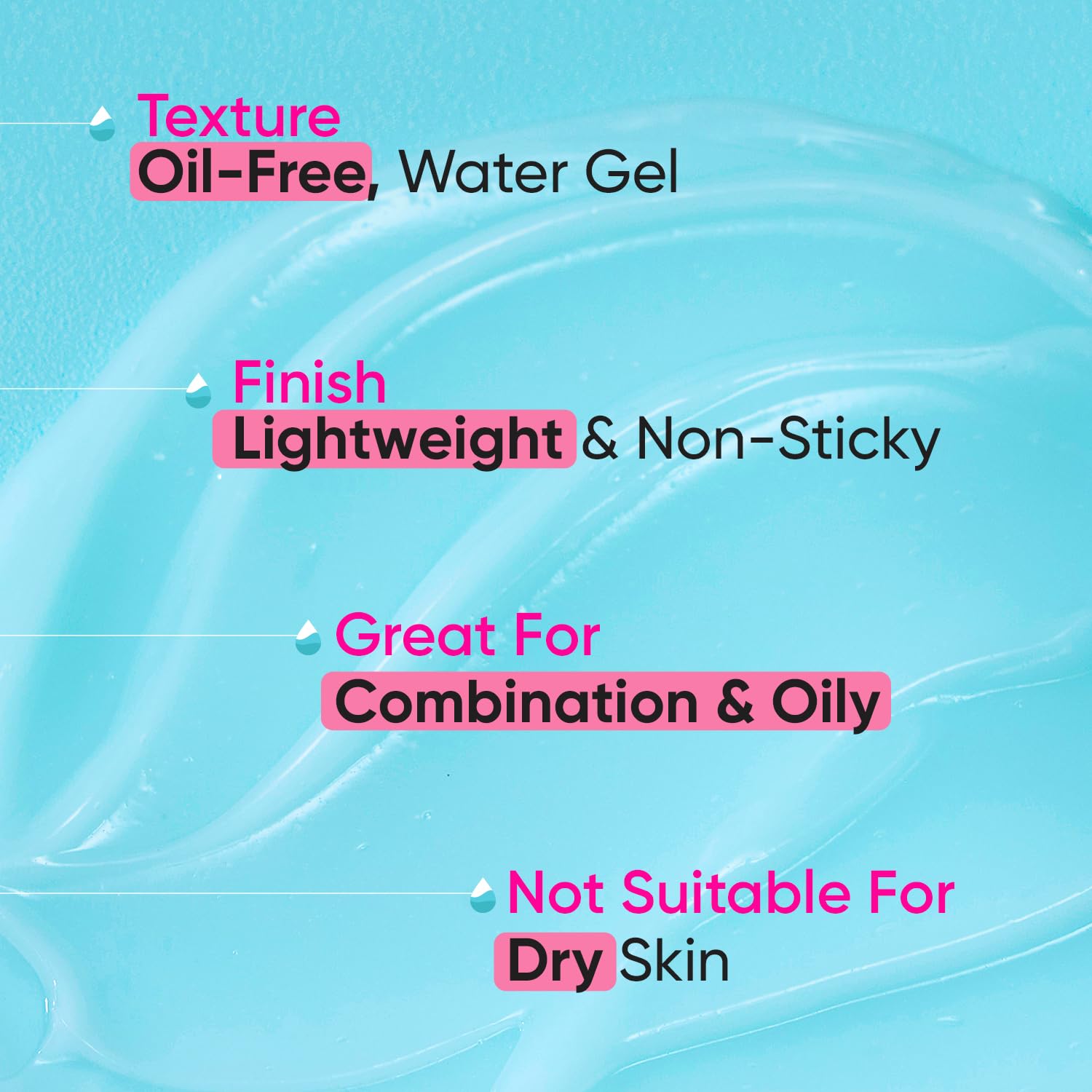 Dot & Key 72 HR HYDRATING GEL + PROBIOTICS 60 ml, with Hyaluronic Acid, Kombucha & Rice Water, Oil-Free, Non Comedogenic - Image 4