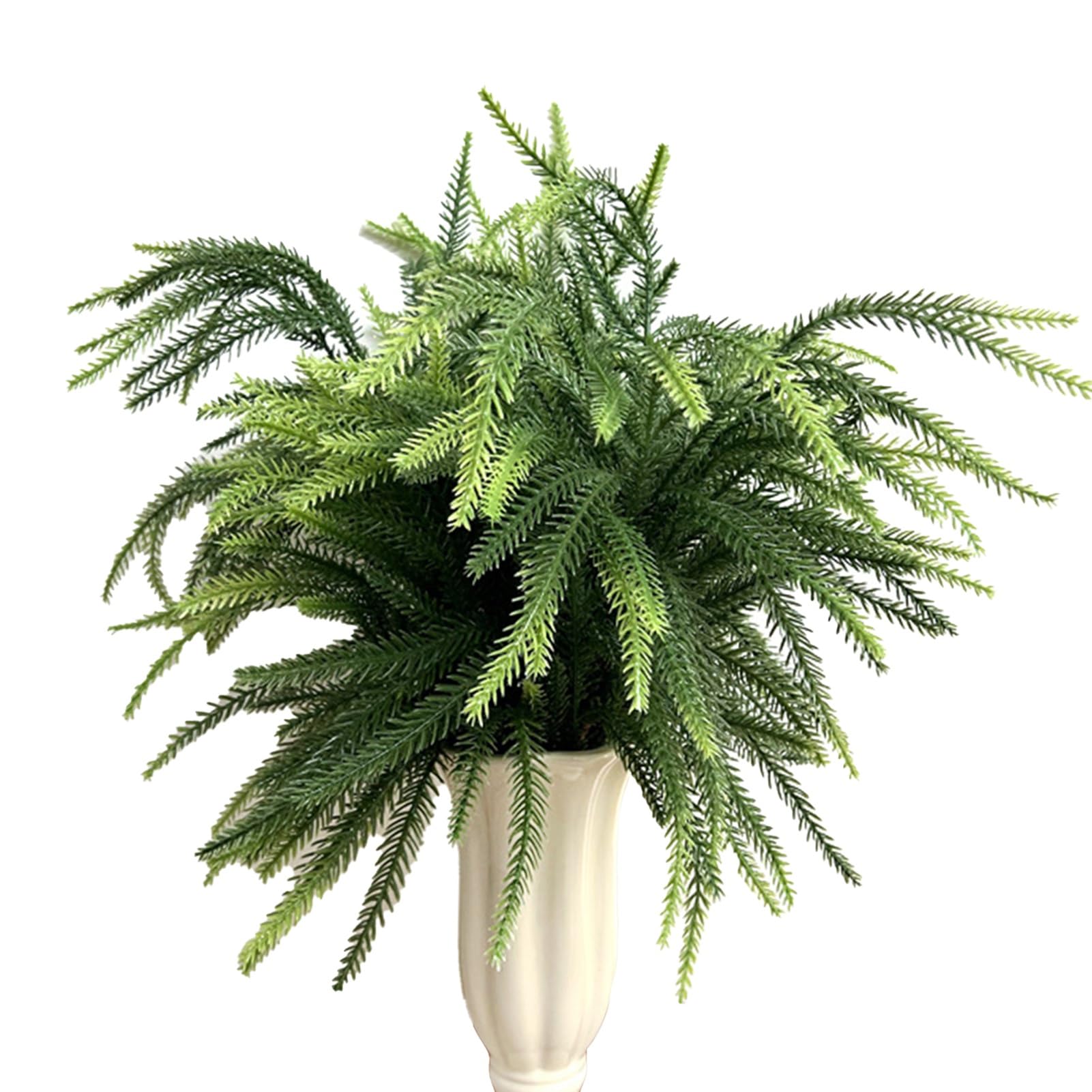Juroupi 6Pcs Artificial Pine Needle Branches 45Cm Simulation Fake Greenery Pine Picks For Xmas Garland Wreath Decoration (6Pcs)