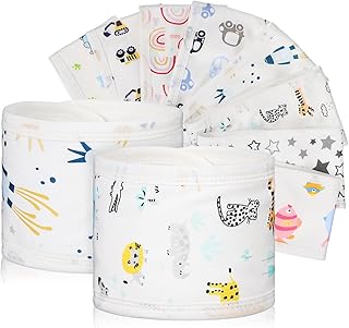 GLEAVI Envoltórios De Barriga Recém-nascido 8 Peças Faixa De Umbigo Faixa De Barriga Infantil Protetor De Barriga Faixa De Barriga Desenho Animado Bonito Faixa De Umbigo