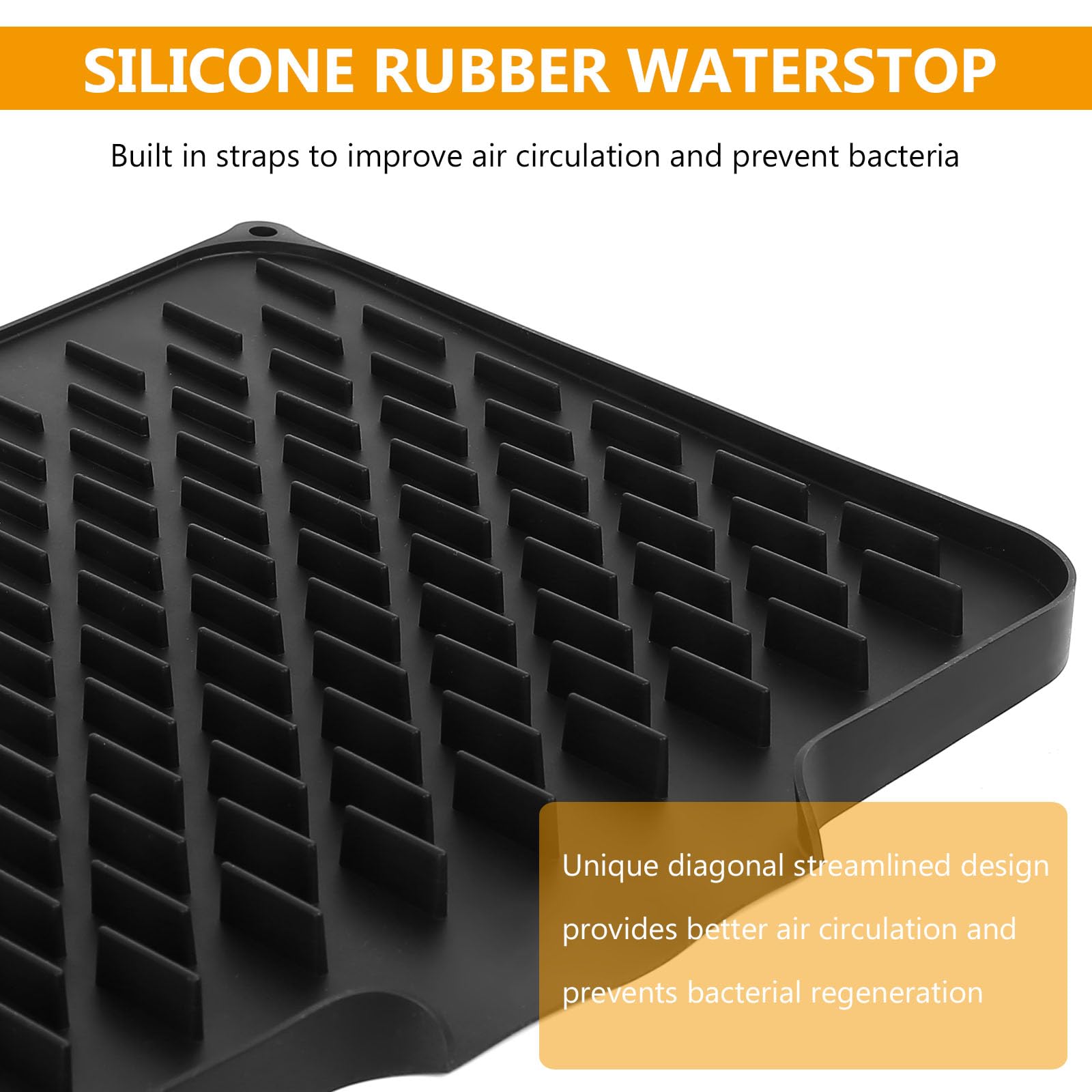 2 PzTappetino Scolapiatti in Silicone, Tappetino Lavello Cucina, Sgocciolatoio per Lavello, Tappetino Sgocciola Piatti da Lavandino Antiscivolo per Piano Cucina Lavello, 40x30 cm, 25x13 cm