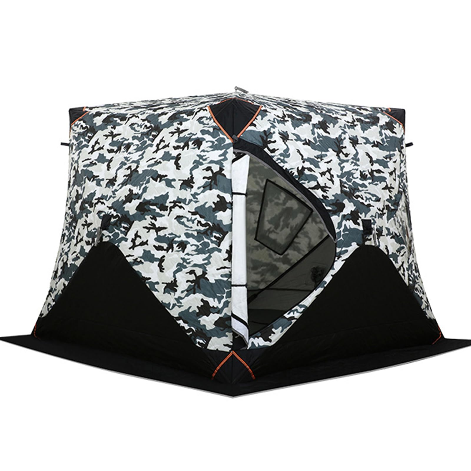 Tente de pêche sur glace 3-5 places camouflage abri thermique pop-up 200x200x170cm