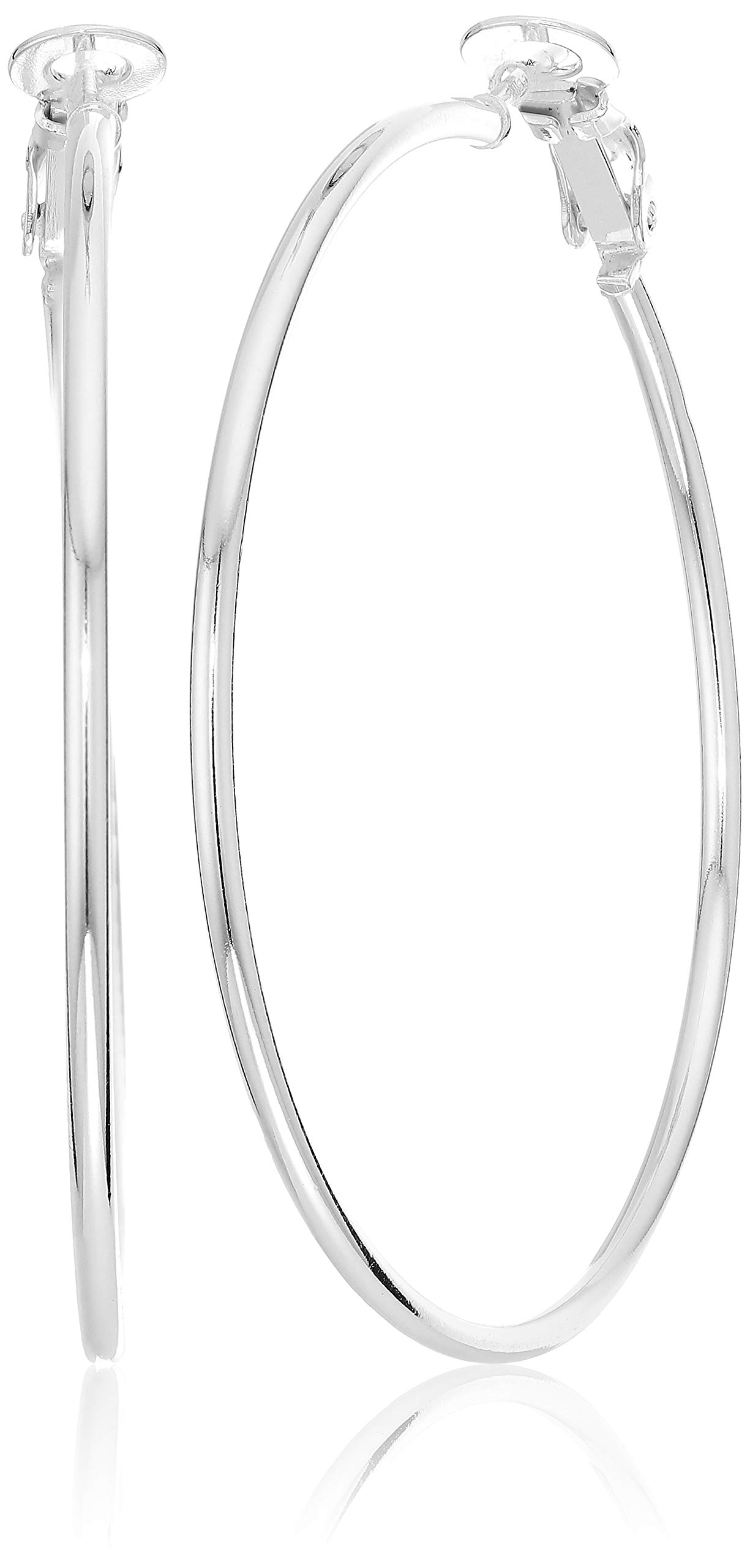 Amazon Essentials Sterling Silver Paddle Back Hoop Earrings