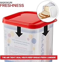 Vista 4 de Stock Your Home Paquete de 2 panes para pan, contenedor de almacenamiento de pan fresco, protector de pan transparente para sándwiches, soporte