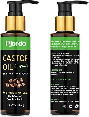 Miniatura 8 de Paquete de 5 unidades de aceite de ricino para cintura y cuello, paquetes de aceite de ricino para desintoxicación del hígado, aceite de ricino