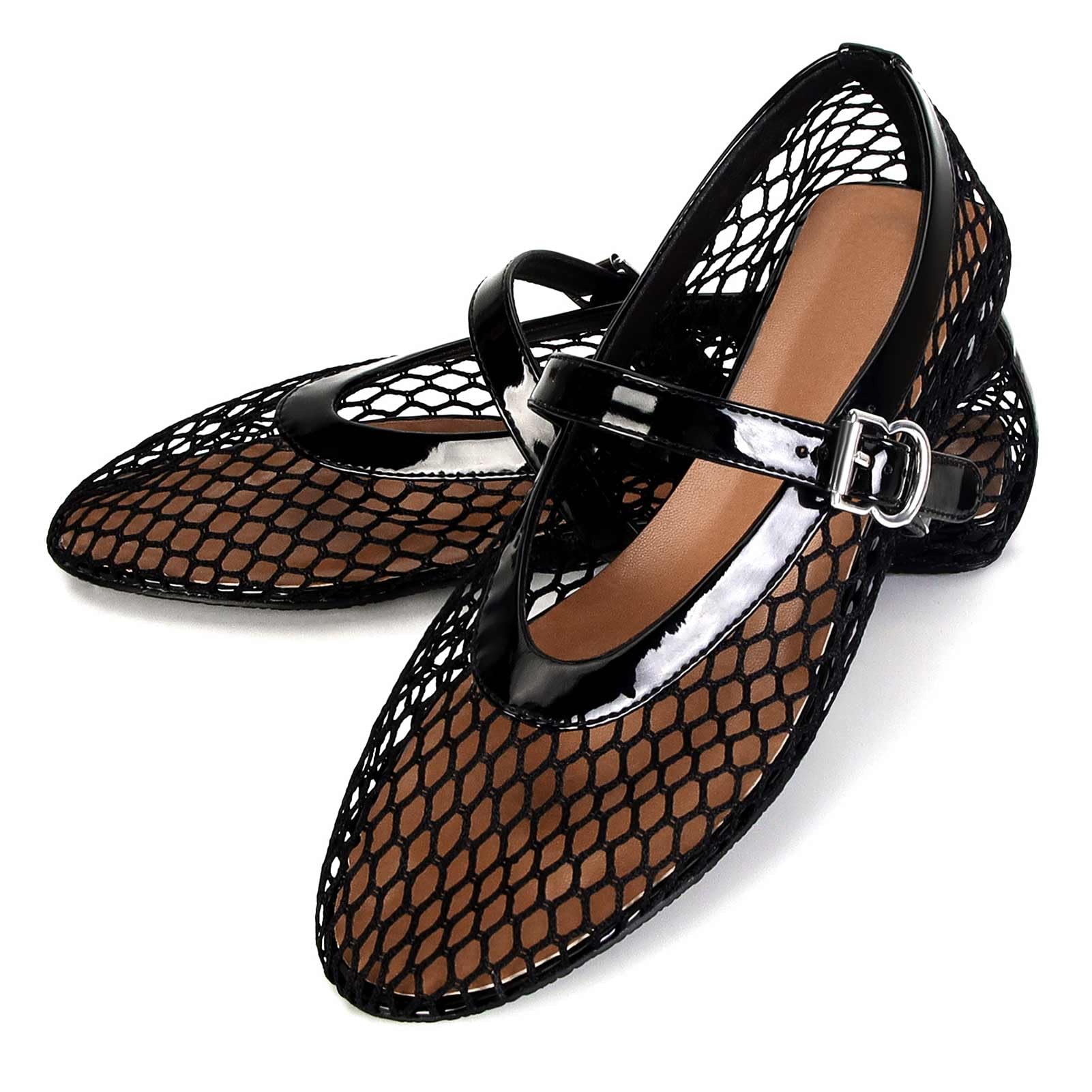 RUYI Ballerines en maille pour femme - Chaussures plates à enfiler - Ballerines d'été confortables et douces - Chaussures plates élégantes pour femme