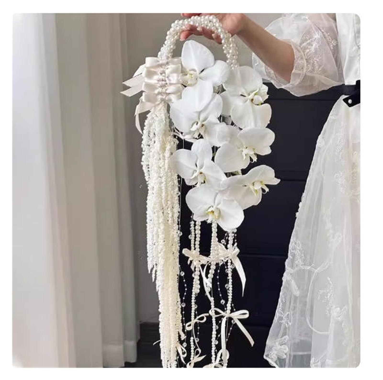 Gijmzy Color09 Wedding Phalaenopsis Pearl Waterfall Simulation Flower