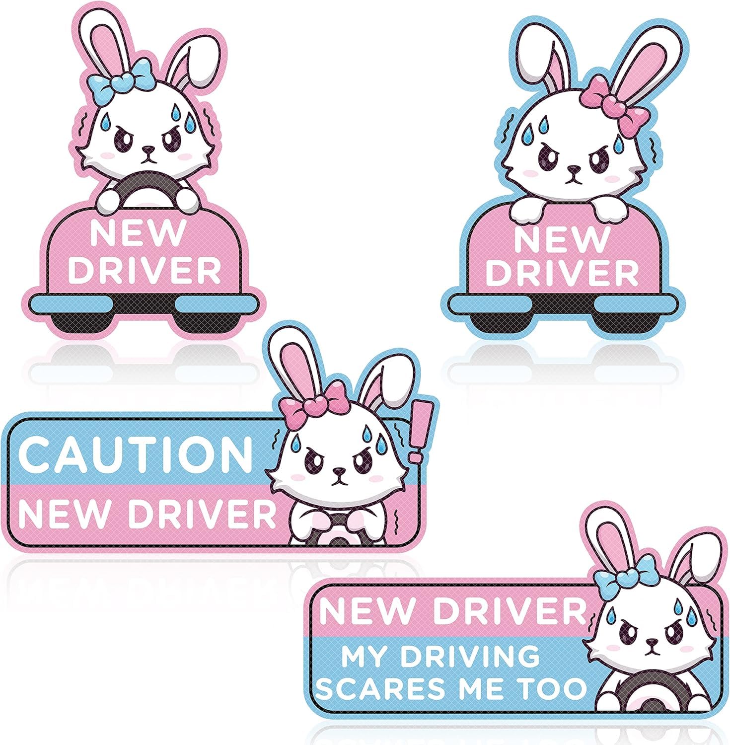 Imán para coche conejo nervioso W1 magnético decorativo para vehículos