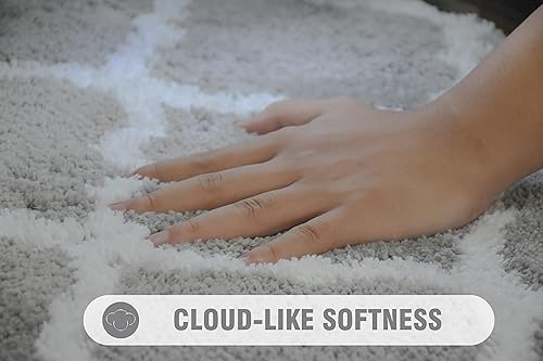 Miniatura 3 de SUYAOVO Alfombras de baño pequeñas grises, alfombras de baño antideslizantes para baño, extra suaves y absorbentes, alfombras de baño peludas