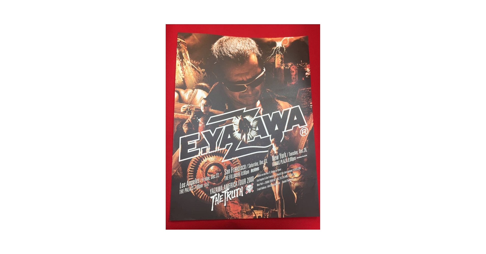 矢沢永吉　2000年　ポスター 矢沢永吉 2000年 ポスター＆メモリアルチケット付き 矢沢永吉