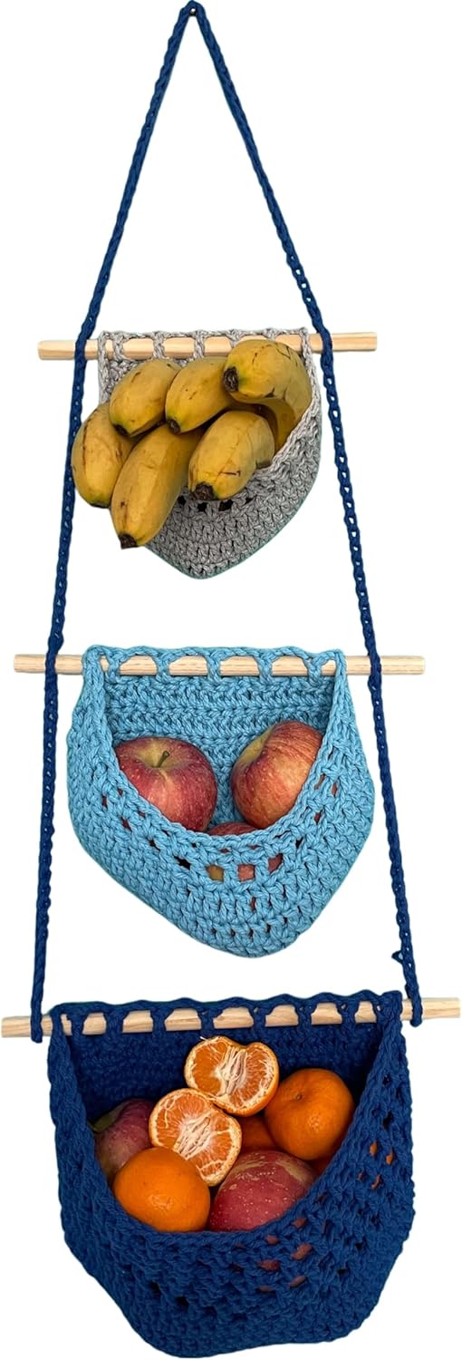 Hanging Fruit Basket, 3Tier Wall Hanging Fruit and