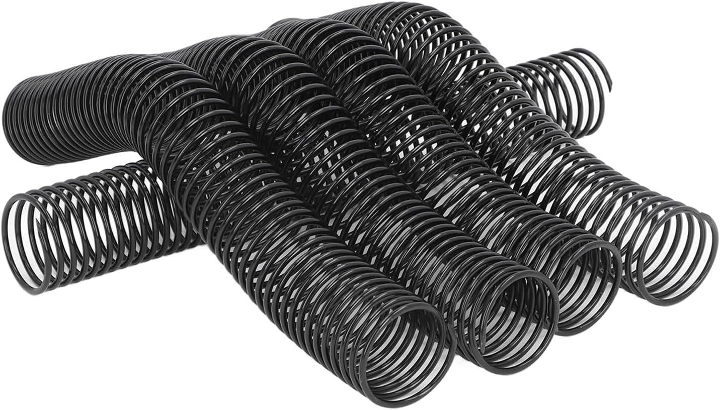 18 Pcs Spiral Binding Coil, 310 Sheet Capacity, 4:1 Pitch, 48 Loop, 38mm Diameter, Spiral Binding Spine for A4 Paper, Plastic Combs for Students Teacher Office