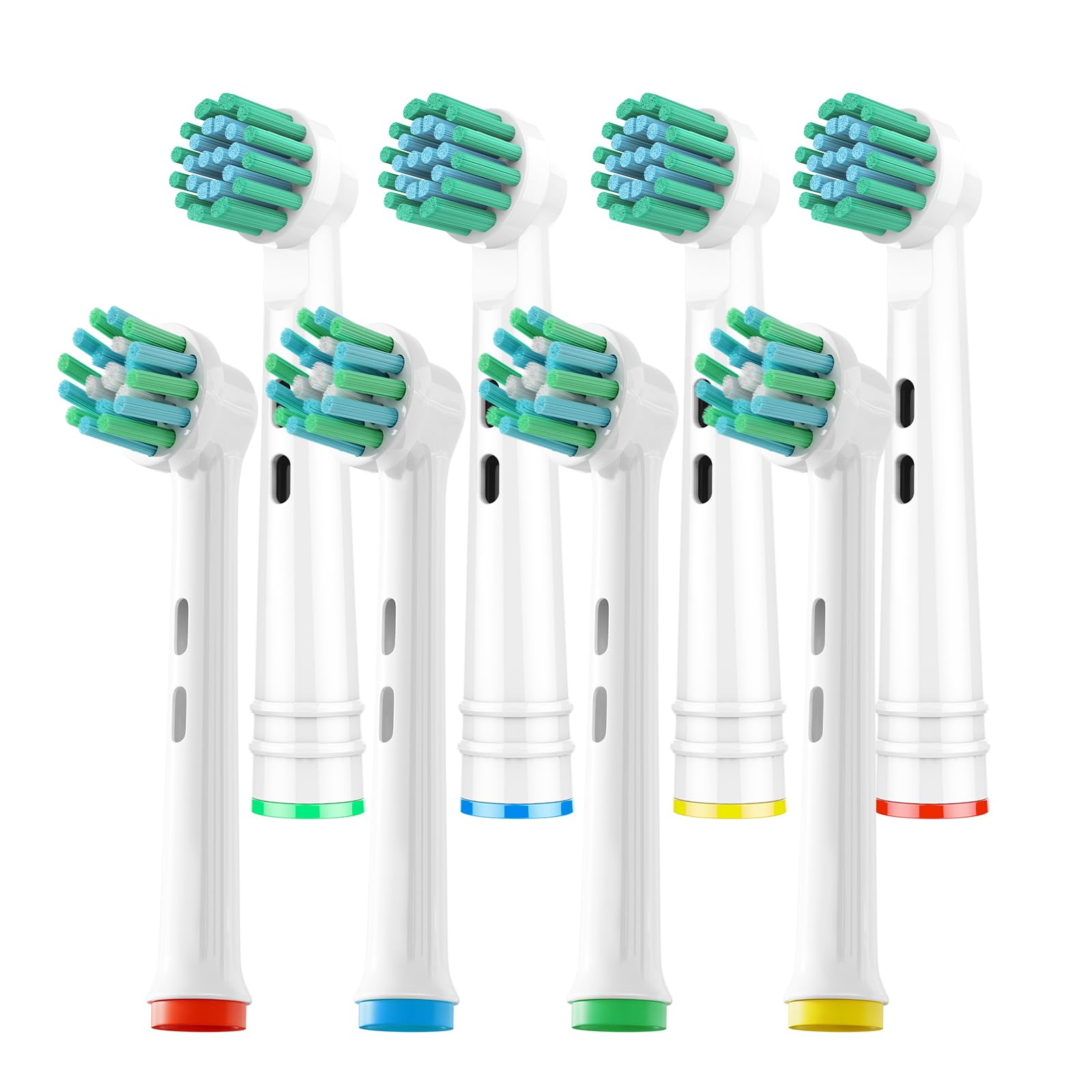 Juego de 8 Cabezales de Cepillo de Dientes de Repuesto GENKENT Compatible con Oral B Braun Pro 1000/500/1500/3000/5000/6000 Cross Action Head