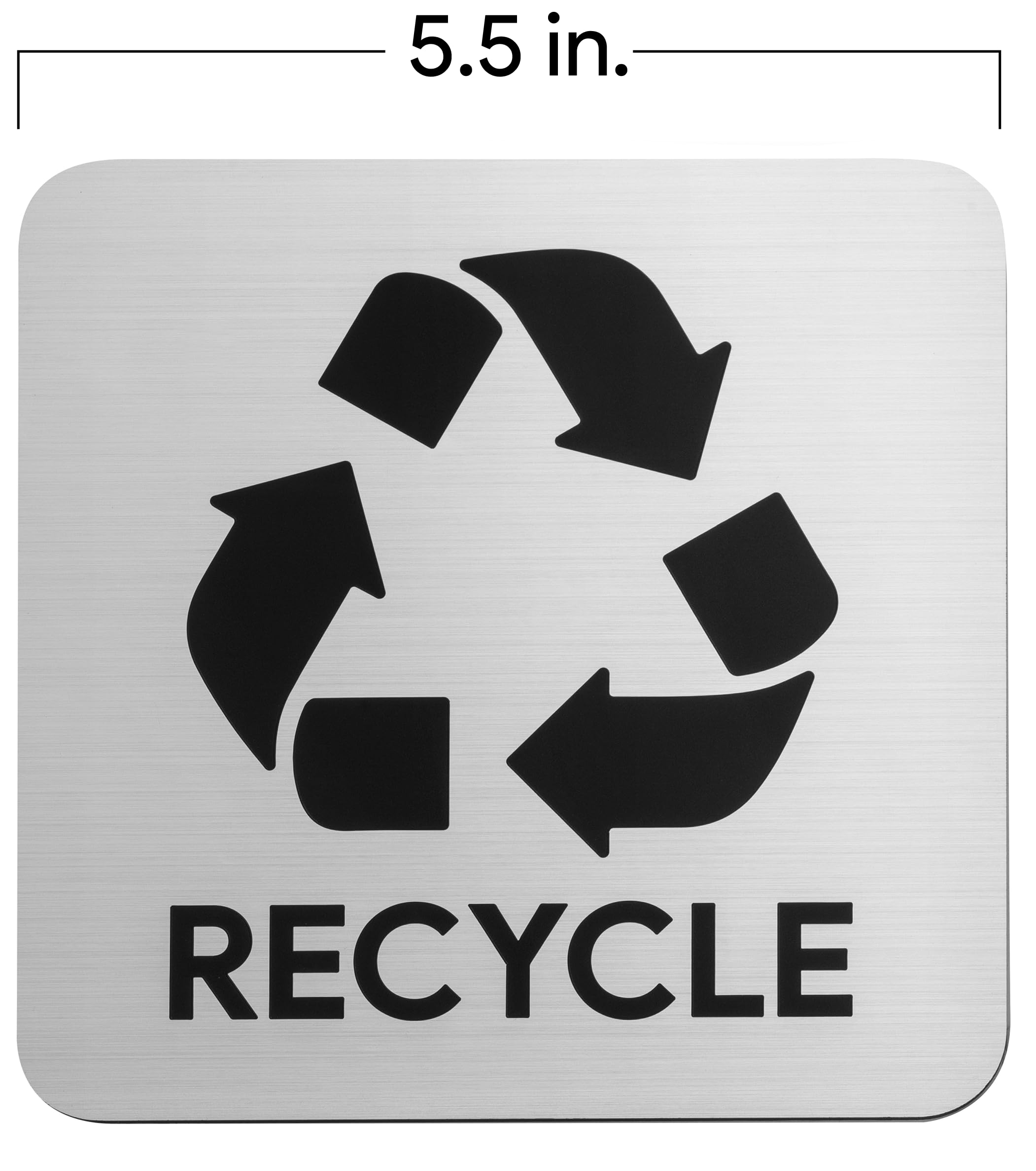 Rycle Cle Sign Snapklik.com : Sutter Signs Trash And Recycle Signs Large Silver Metal ...