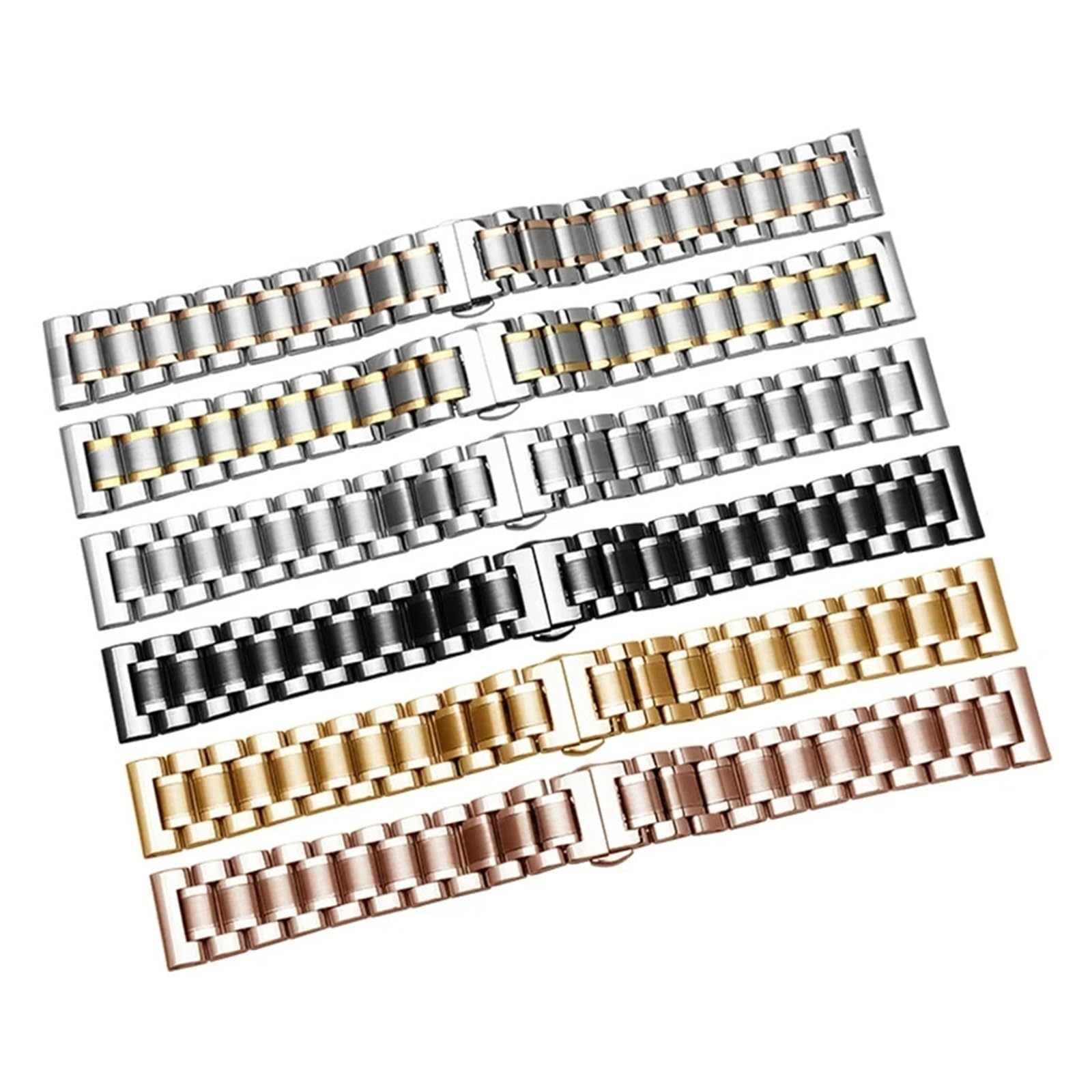 LUGEMA Bracelets De Montre En Acier Inoxydable 12 Mm 14 Mm 15 Mm 16 Mm 17 Mm 18 Mm 20 Mm 21 Mm 22 Mm 23 Mm Bracelet En Métal Or Rose
