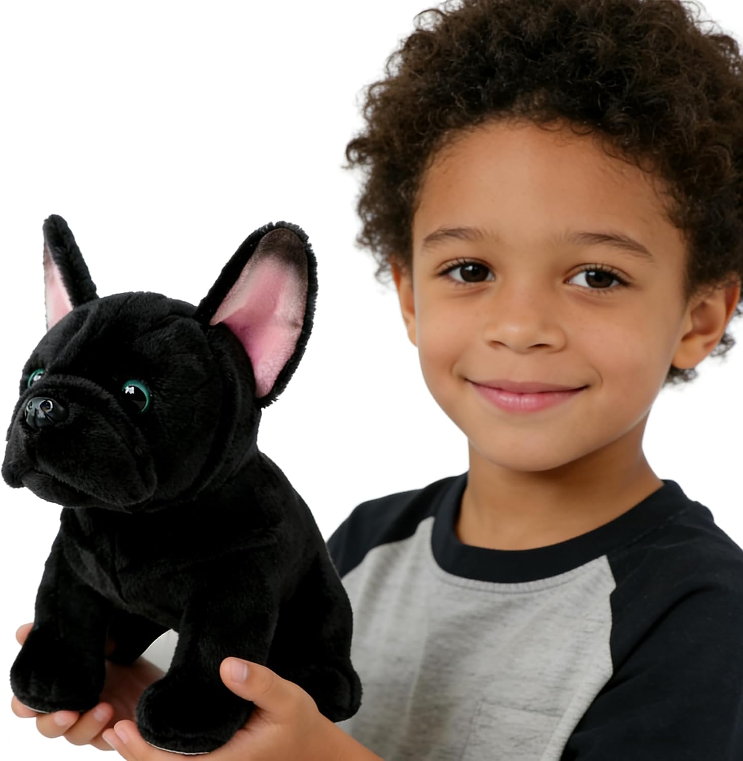 French Bulldog Stuffed Animal, 8.6 inch Realistic Puppy Plush Cute Soft Dog Gifts for Boys and Girls (Black) - Image 8