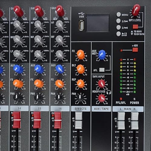 Miniatura 3 de Live Studio - Mezclador de audio de rendimiento en vivo mezclador de escenario mezclador de grabación de DJ mezclador de tablero de sonido Bluetooth