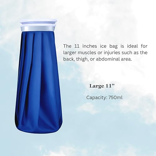 Miniatura 3 de Bolsas de hielo reutilizables para agua caliente para lesiones, terapia de frío y calor, para terapia de calor es de 11 pulgadas