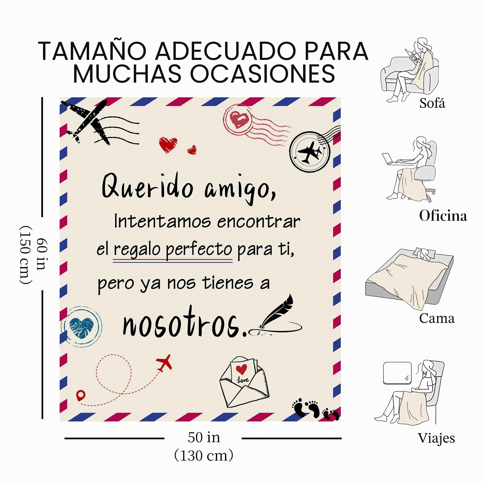 Amorea Querido Amigo Intentamos Encontrar Manta para Amigo Regalo de cumpleaños Manta Divertida Regalo de Amistad