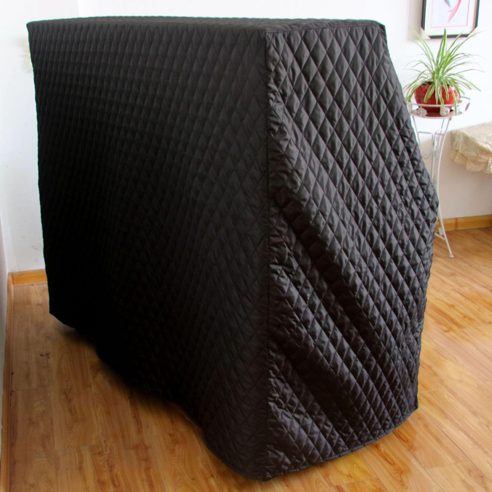 Funda para Piano Vertical -Cubierta Vertical del Piano | Funda impermeable de algodón prensado con costuras cruzadas -para piano vertical universal (155*35*125cm)