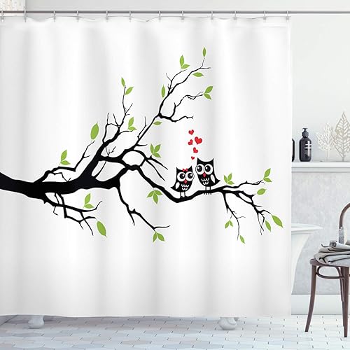 Miniatura 121 de Ambesonne Cortina para regadera náutica con palmeras