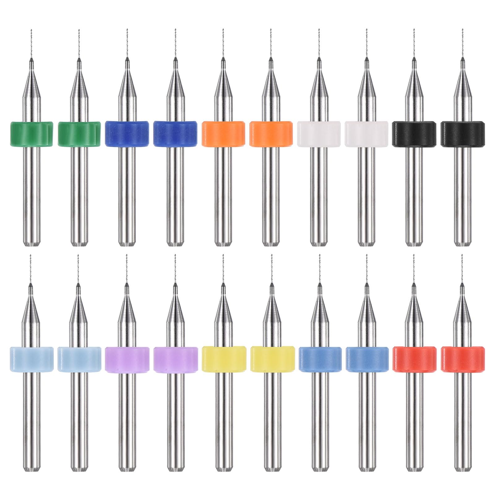 PATIKIL 20 Pack 0.25mm Micro Drill Bits 1/8" Shank Carbide Tungsten Steel 135° Mini Small Bits Print Circuit Board Drilling Tool for CNC Engraving Precision Machinery