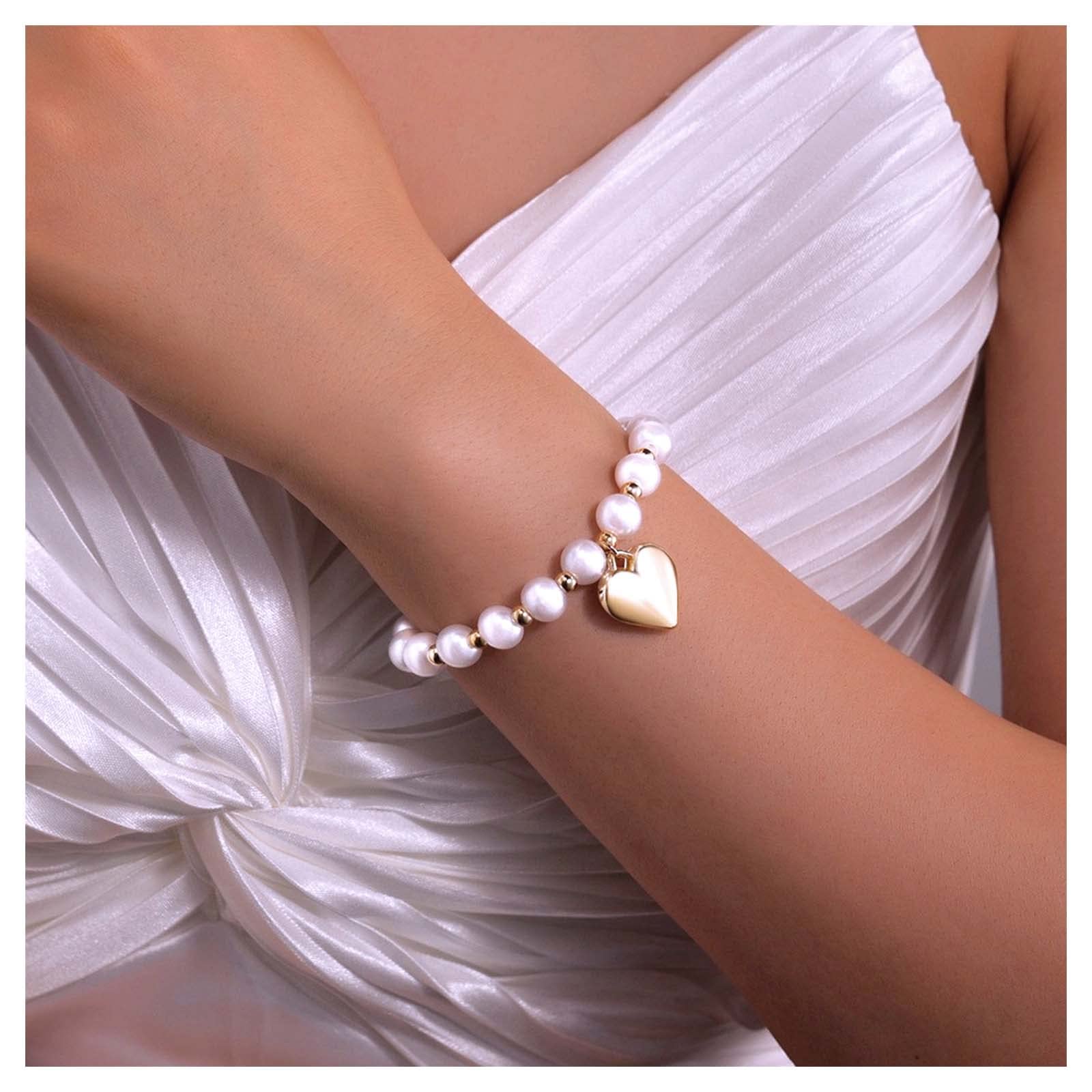 Amazon.co.jp: W WEILIRIAN ボヘミアンハートブレスレット レディース