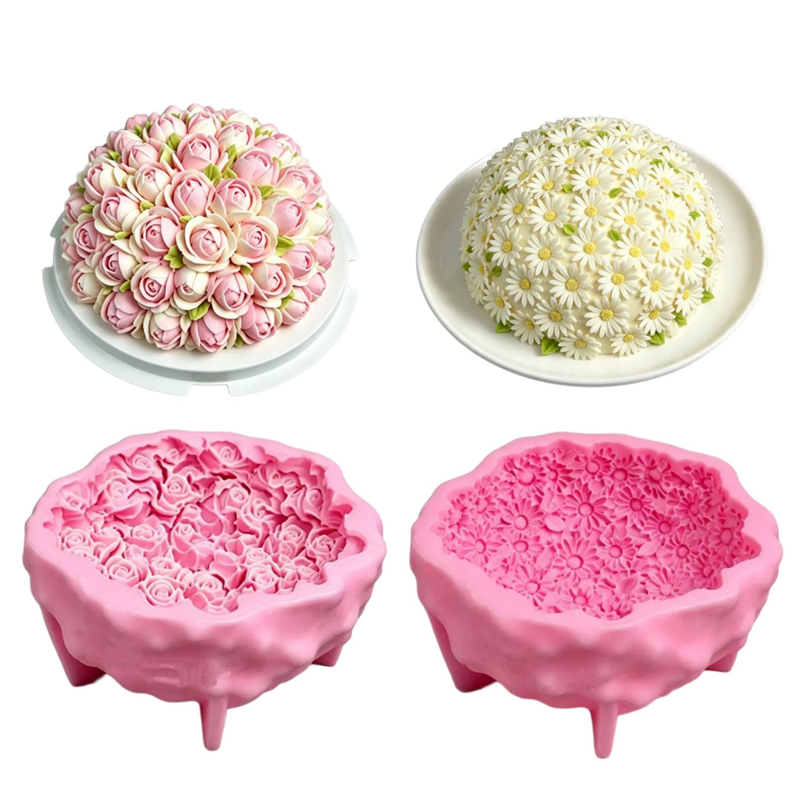 Moule à gâteau décoratif avec cavités Florales, Smalldaisy