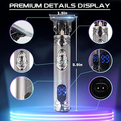 Miniatura 3 de KEMEI Cortapelos profesionales para hombres, Pro Li Outliner para aseo, recortadora de barba, afeitadoras de corte cerrado para sala de estar,