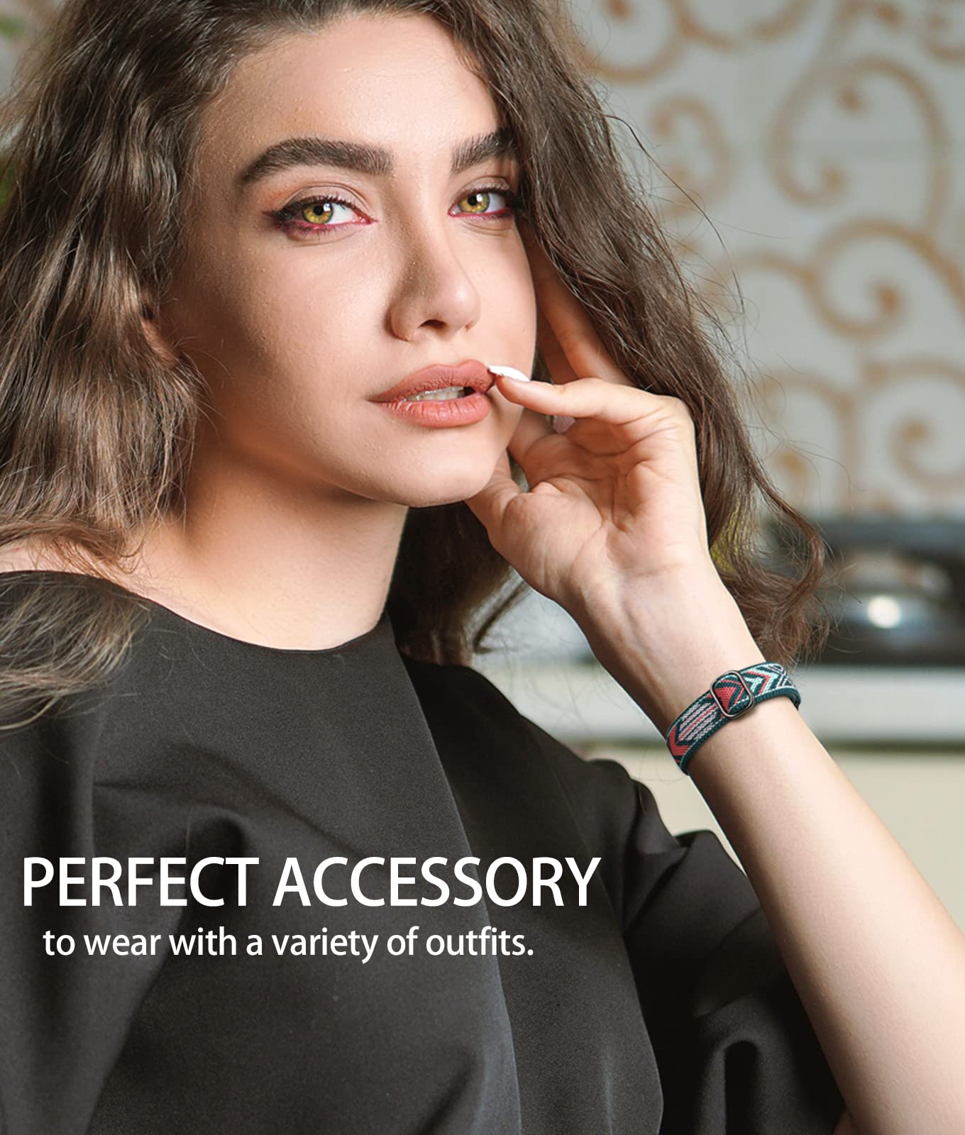 Charlam 6 Pack Slim Stretchy Compatible with Apple Watch Band 42mm 44mm 45mm 49mm Women Lady, Soft Solo Loop Bands Adjustable Strap Replacement for iWatch Series 8/7/6/5/4/3/2/1/SE/Ultra, (Package E)