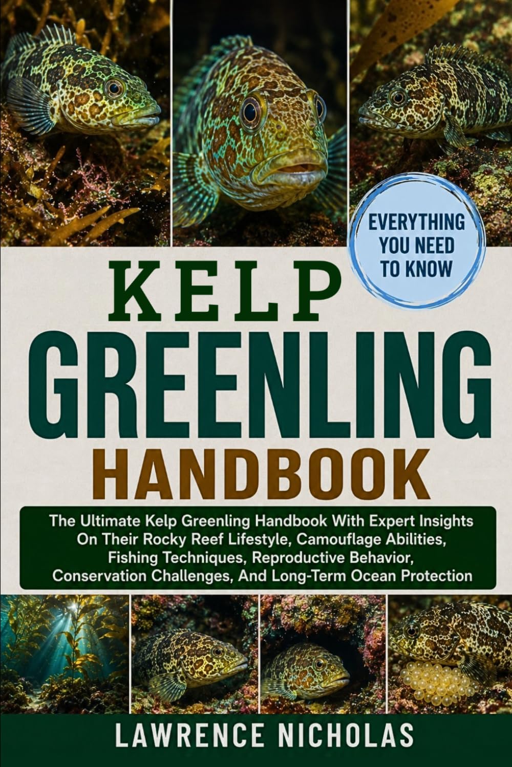 KELP GREENLING HANDBOOK: The Ultimate Kelp Greenling Handbook With Expert Insights On Their Rocky Reef Lifestyle, Camouflage Abilities, Fishing ... Challenges, And Long-Term Ocean Protection