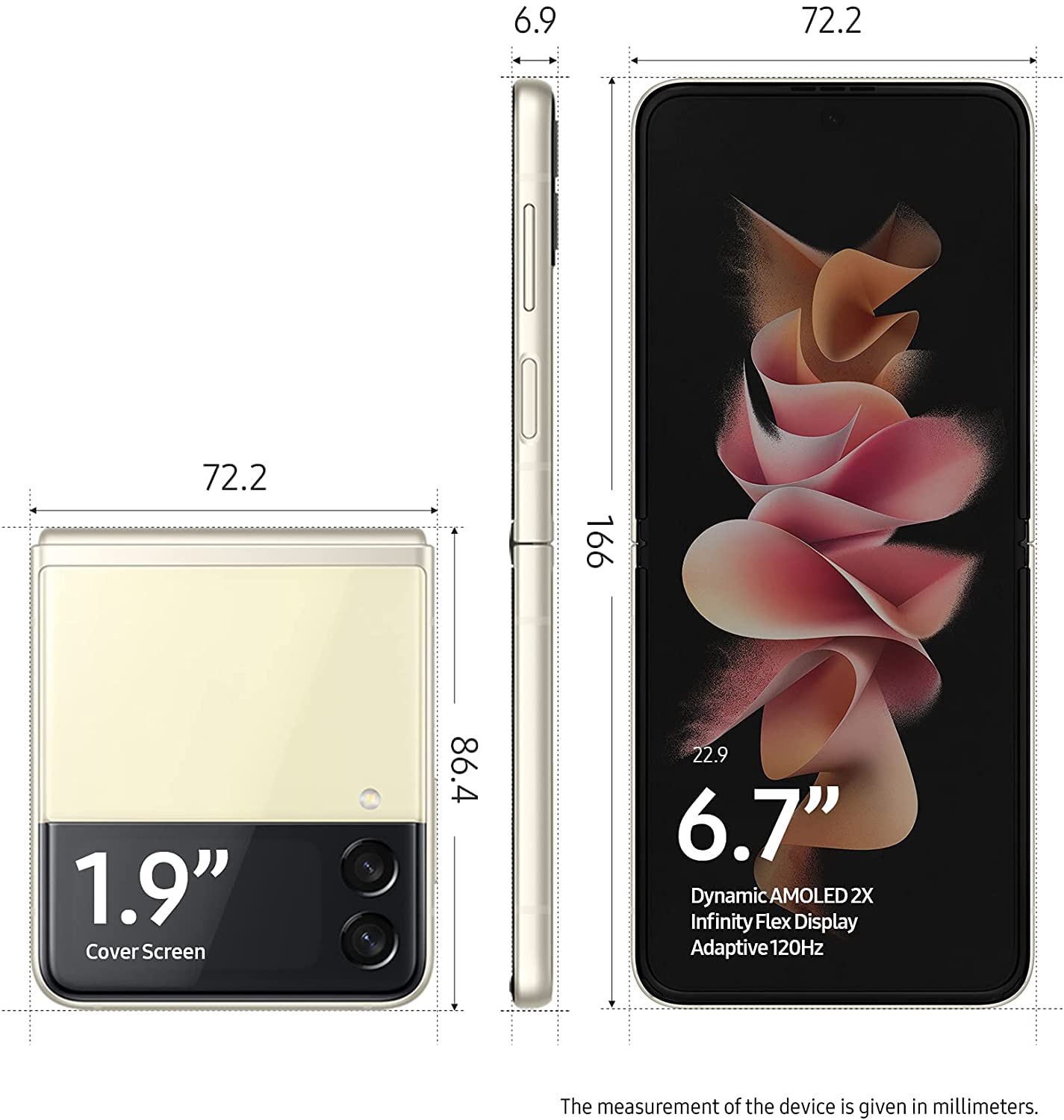Amazon.com: Samsung Galaxy Z Flip 3 5G SM-F711U 128GB for T