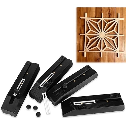 4Pcs Joinery Clamps For Kumiko, Multi Position Angle Guide Rails, Japanese Style Woodworking Tools