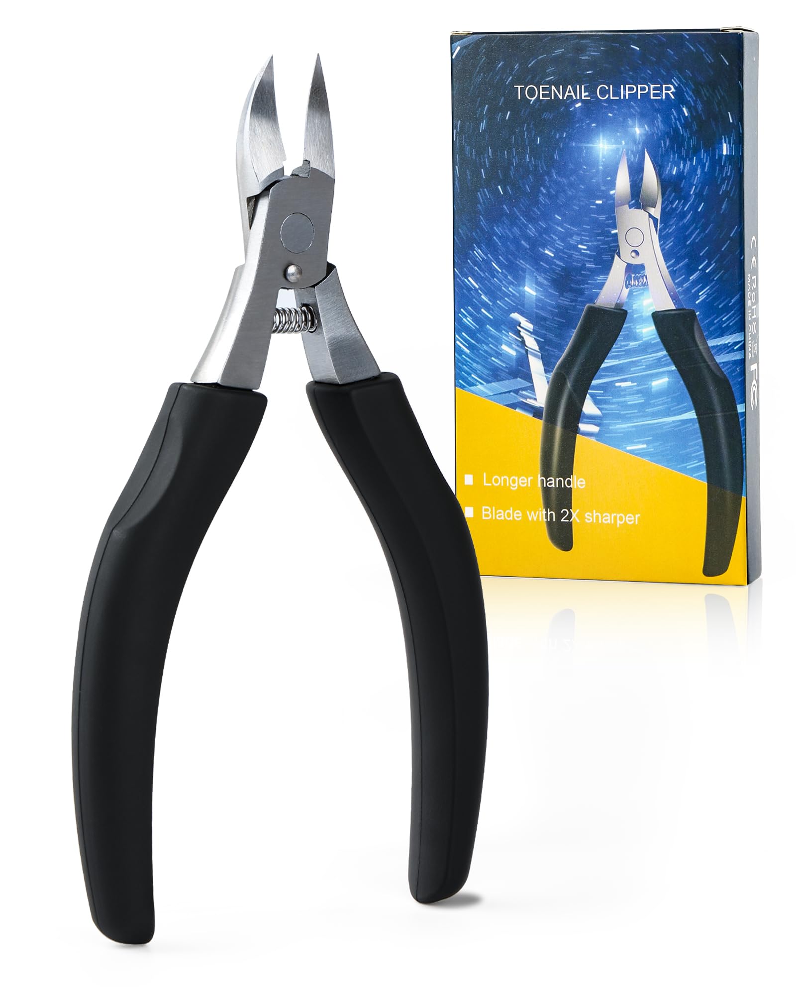 Pince à Ongles, Professionnel Pince de Precision, Acier Inoxydable Coupe Ongle, Poignée Antidérapante, Orteils Ciseaux Ongles de Pied, pour Ongles Incarnés ou Épai