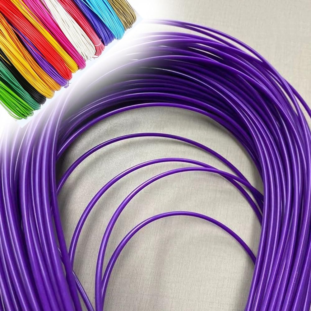 ZIUSFAC Wicker Repair Material Round Synthetic Rattan Weaving Material Plastic Rattan DIY Wicker Repair Kit PE Rattan Replacement Material 3mm Rattan Repair Kit 230ft(Purple)
