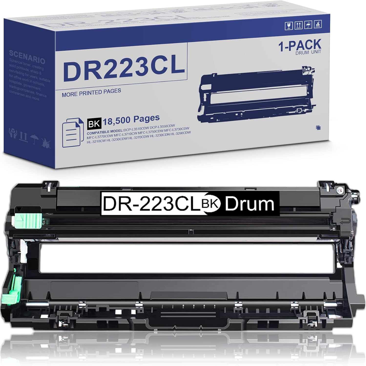 (18,500Pages,1Pack) DR223CL DR223CL Black Drum Unit Compatible
