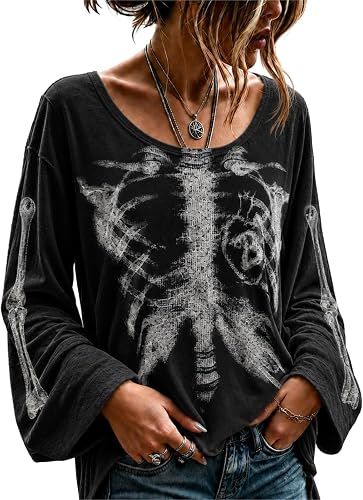 Shiketong Halloween Sweatshirt Crewneck Patch Thin Womens Sweatshirts