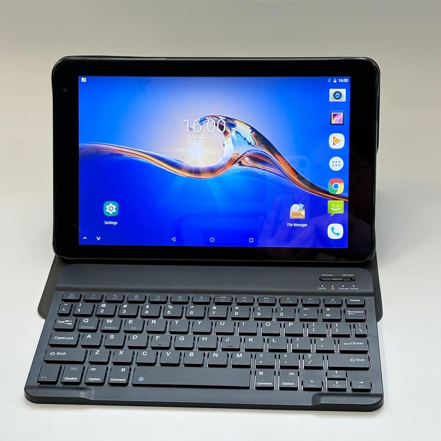 10.1inch Android 8.1 Tablet, 8-Core Tablet PC with Keyboard & Cases, 3GB+128GB(TF 256G), Dual 4G SIM, T860 GPU, BT5.0, GPS, WiFi 5, Face Unlock, Dual Cameras, 5000mAh Battery (Gray, 5)