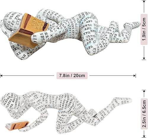 Vista 6 de Unbound Decoración para el hogar, lectura de pulpa, estatua de pensador, escultura estética, decoración de habitación, decoración abstracta moderna