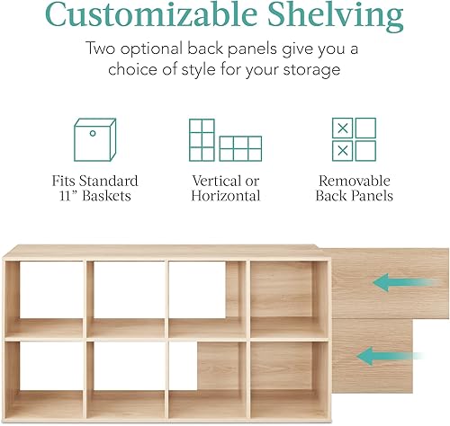 Miniatura 3 de Best Choice Products Estante de almacenamiento de 8 cubos de 11 pulgadas, sistema de estantería organizadora para guardería, habitación de los