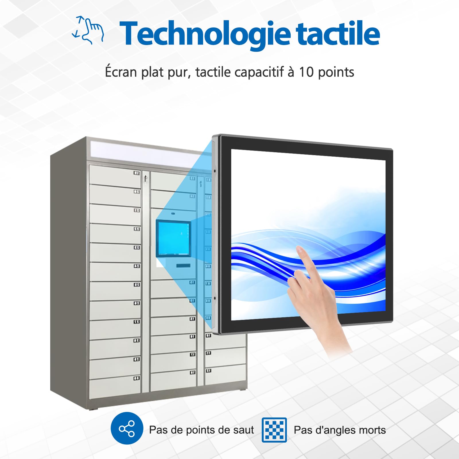 GreenTouch Écran Tactile PCAP à Cadre Ouvert 19" 10 Points Haute luminosité - Écran Tactile Industriel pour l'extérieur - 5:4 TFT LCD